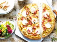 PIZZA CHEVRE LARDONS 400G